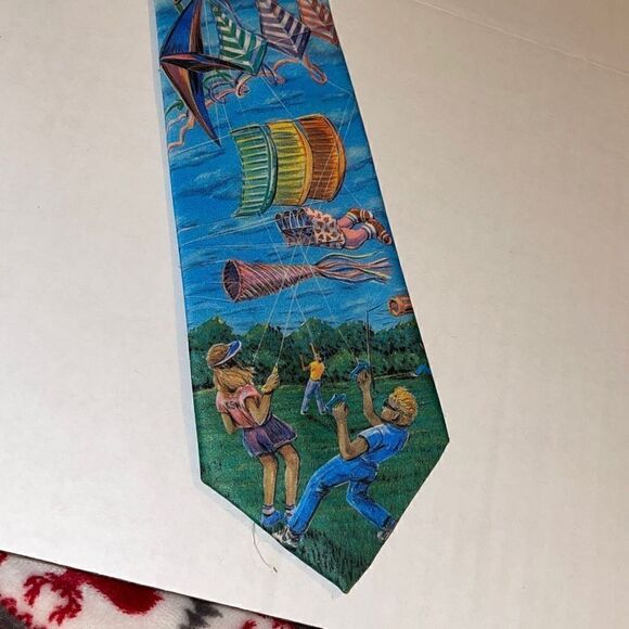 Vintage Ralph Marlin Designer KITES tie 1992 - Picture 4 of 11